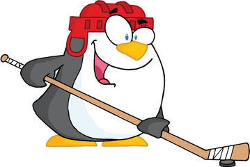 Field Hockey Clip Art - Penguin Playing Hockey Png