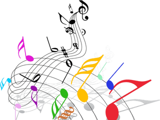 Music Notes Clipart Colorful - Png Download Full Colorful Tunes Clipart Png