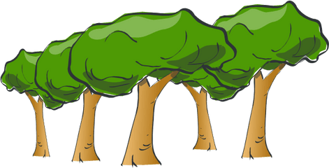 Cartoon Forest Png Image - Tree Clipart Transparent Background