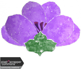 Pink U0026 Purple Ripped Paper Anemone Flower Graphic By Gill - Violet Png