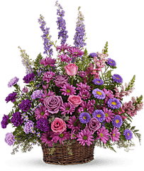 Download Hd Gracious Lavender Basket - Gracious Lavender Large Purple Flowers Arrangements Png