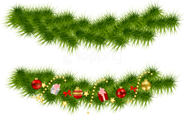 Christmas Pine Garlands Png - Christmas Tree Garland Png