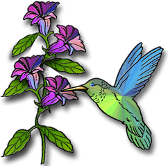 Hummingbird Clipart Free 3 - Clipartix Hummingbird With Flowers Clipart Png