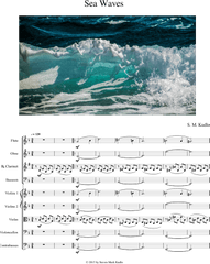 Download Sea Waves Sheet Music For Flute Clarinet Oboe - Beach Water Splash Background Png