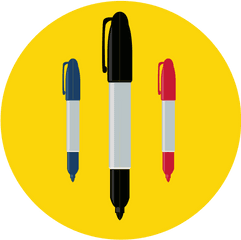 Draw Marker Pen Sharpie Icon - Drawing Of A Sharpie Marker Png