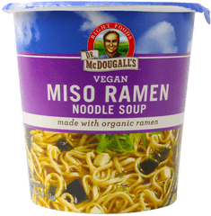 Dr Mcdougallu0027s Miso Ramen Noodle Soup Cup - 53g Dr Vegan Miso Ramen Noodle Soup Png