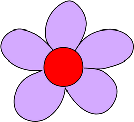 Lavender Clipart Light Purple Flower - 5 Petal Flower Clipart Png