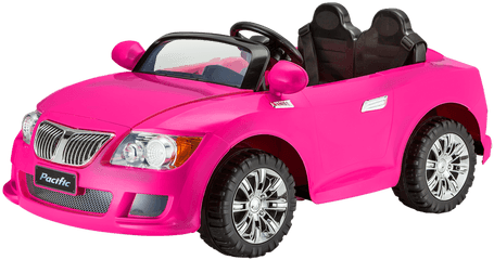 Kid Trax Pink Convertible Riding Car - Pink Toy Car Png