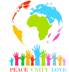 Peace Unity Love Png Image - Vector World Map Png