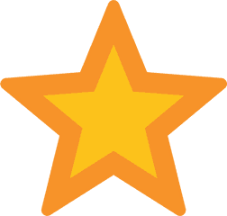 Rating Star Single Png Transparent - Clip Art Gold Star Transparent