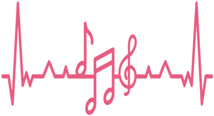 Heartbeat With Music Notes - Transparent Png U0026 Svg Vector File Music Heartbeat Png