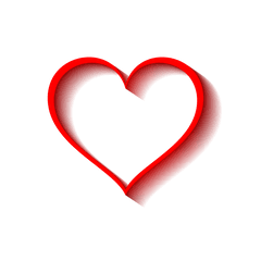 Heart Volume Shadow Transparent Backg - Transparent Background Love Heart Png