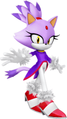 Top 10 Strongest Sonic The Hedgehog Characters - Levelskip Blaze The Cat Render Png