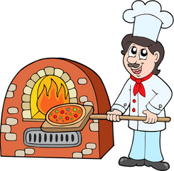 Pizza Baking Chef Transprent - Pizza Cook Png