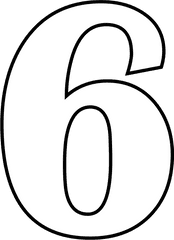 Number 6 Png Transparent Image - Number 6 Coloring Png