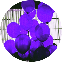 Download Balloons Purple Aesthetic Tumblr Circle Icon Png - Red Aesthetic