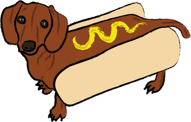 Hot Weiner Dog - Dachshund Hot Dog Png