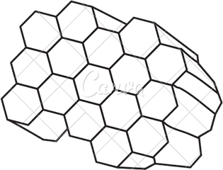 Honeycomb Outline Png Vector Download - Black And White Light