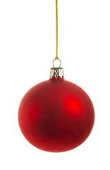 Red Christmas Ornament - Transparent Background Red Christmas Ornament Png