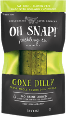 Individually Wrapped Pickles Oh Snap - Pickles In A Bag Png