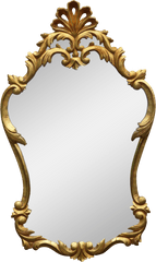 Antique Gold Frame Png Download - French Rococo Mirror