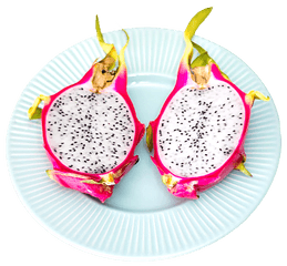 Dragon Fruit - Dragon Fruit In Plate Png