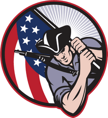 Patriotic Clipart Softball - Cartoon The Patriots American Revolution Png