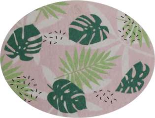 Palm Fronds Oval Tape - Mat Png