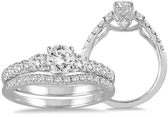 Diamond Engagement Rings Wedding Bridal Sets Szul - Bridal Rings Png