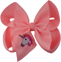 Download Hd Embroidered Unicorn Bow - Ribbon Png