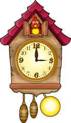 Cute Cuckoo Clock Png Clip Art - Transparent Cuckoo Clock Clipart