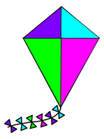 Picture Kite Colorful PNG File HD