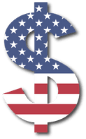 United Pattern Dollar Flag Sign States American - Free PNG