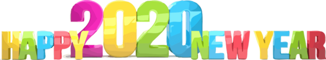 New Year Green Text Font For Happy 2020 Poem - Free PNG