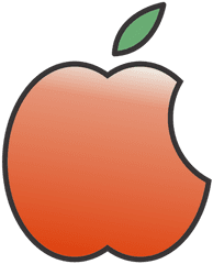 Apple Logo Icon Of Colored Outline Style - Available In Svg Clip Art Png
