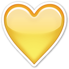 Pin Af Digterinden PÃ¥ Love To My - Yellow Heart Emoji Sticker Png