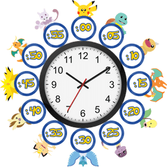 Pokemon Clock Labels Classroom Themes - Waffle House Png