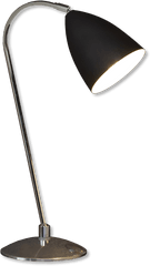 Chrome With Black Shade 60w E27 Double Insulated Desk Light - Desk Lamp Png