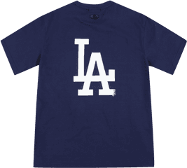 La Dodgers Popping Big Logo Short Sleeved T - Shirt La Dodgers Png