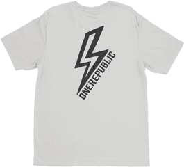 White Lightning Bolt Tee - T Shirt Wwf Png