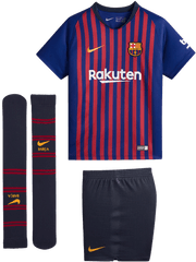 Barcelona Home Kids Football Kit 201819 - Barcelona New Kit 2018 19 Png