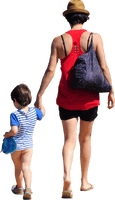 Walking Family HQ Image Free - Free PNG