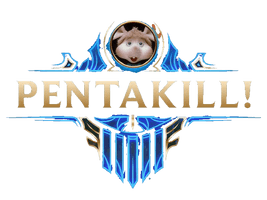Blue League Legends Of Text Logo Pentakill - Free PNG