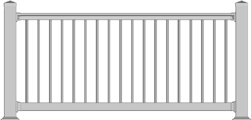 White Railing Png Transparent - White Porch Railing Transparent