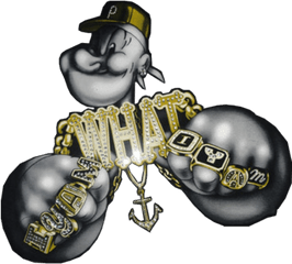 Download Popeye Gangsta Psd16077 - Thug Life Gangster Art Popeye Gangster Png