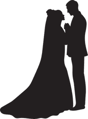 Bride And Groom Silhouette Png Free - Silhouette Bride Groom