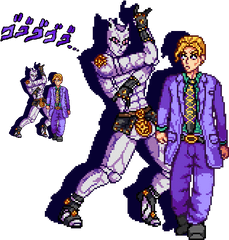 Kira And Killer Queen In Pixel - Union Canal Png