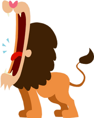 Download Clip Art Lion Roaring Clipart - Cartoon Roaring Lion Roar Cartoon Gif Png