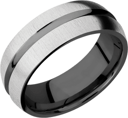 Black Zirconium Mens Wedding Band - Bangle Png