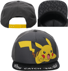 Youth Pokemon Pikachu Snapback - Bioworld U2014 Dragon Imports Unisex Png